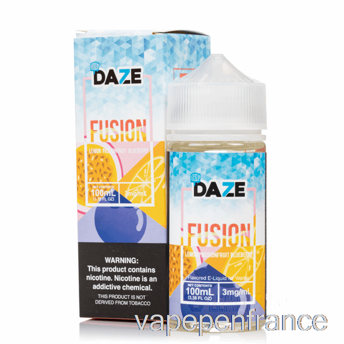 Citron Glacé Fruit De La Passion Myrtille - 7 Daze Fusion - 100 Ml 3 Mg Stylo Vape